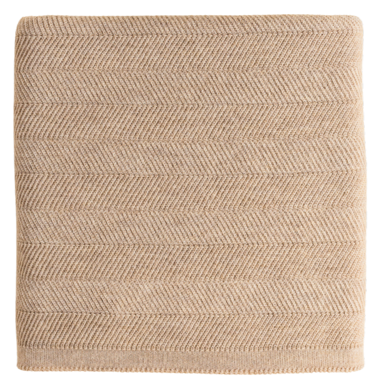 Hvid Blanket Freddie - Sand