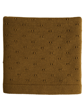 Hvid Blanket Bibi - Mustard