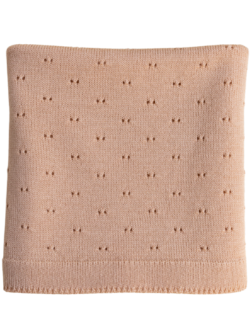 Hvid Blanket Bibi - Apricot