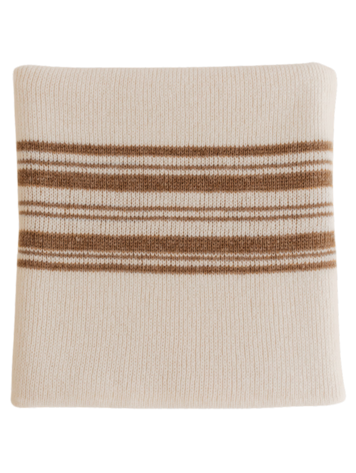 Hvid Blanket Gilbert - Off White/Walnut