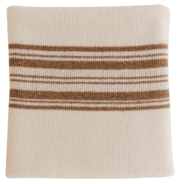 Hvid Dekentje Gilbert - Off White/Walnut