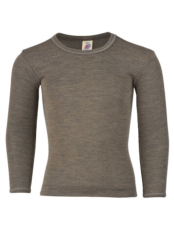 Engel Natur Children's shirt - long sleeved, GOTS - Walnut