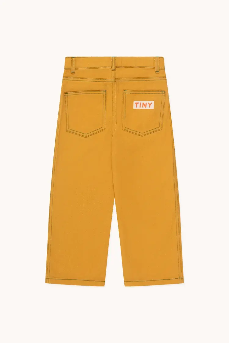 Tiny Cottons Straight Contrast Jeans - Mustard