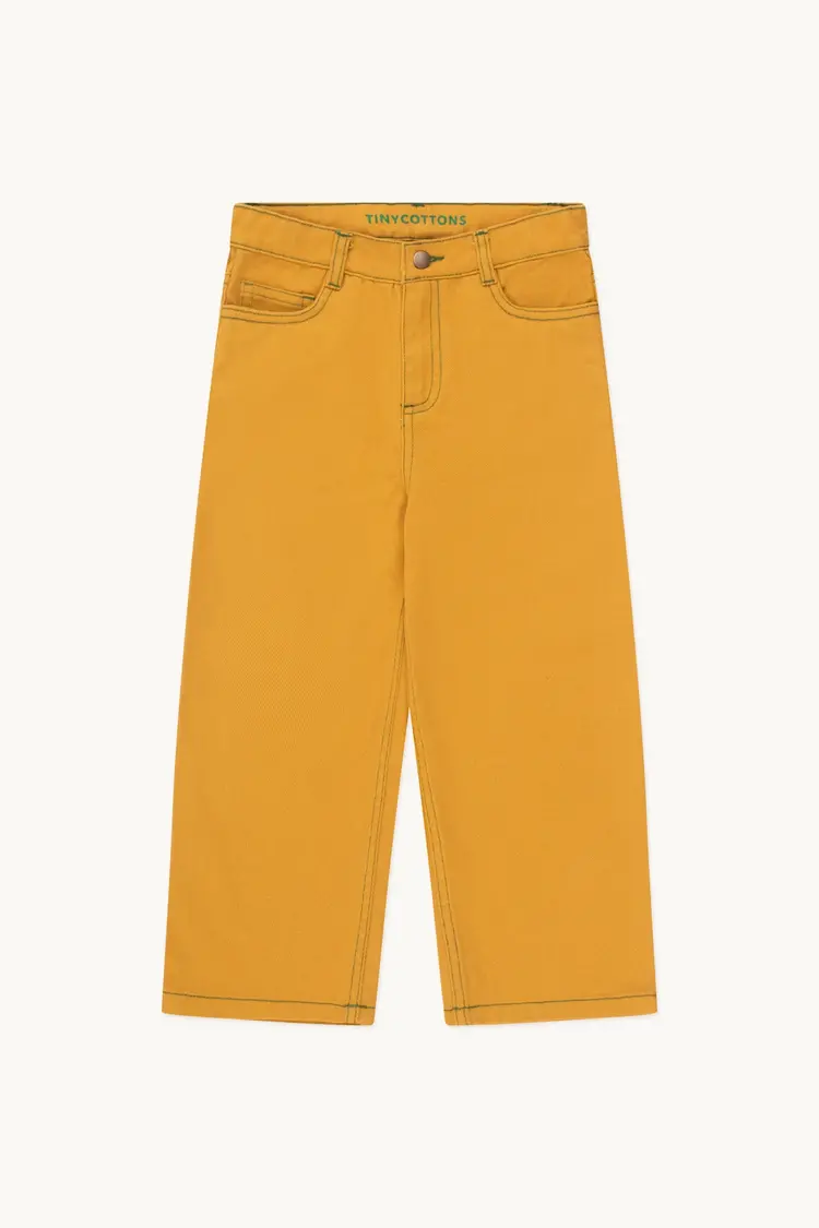 Tiny Cottons Straight Contrast Jeans - Mustard