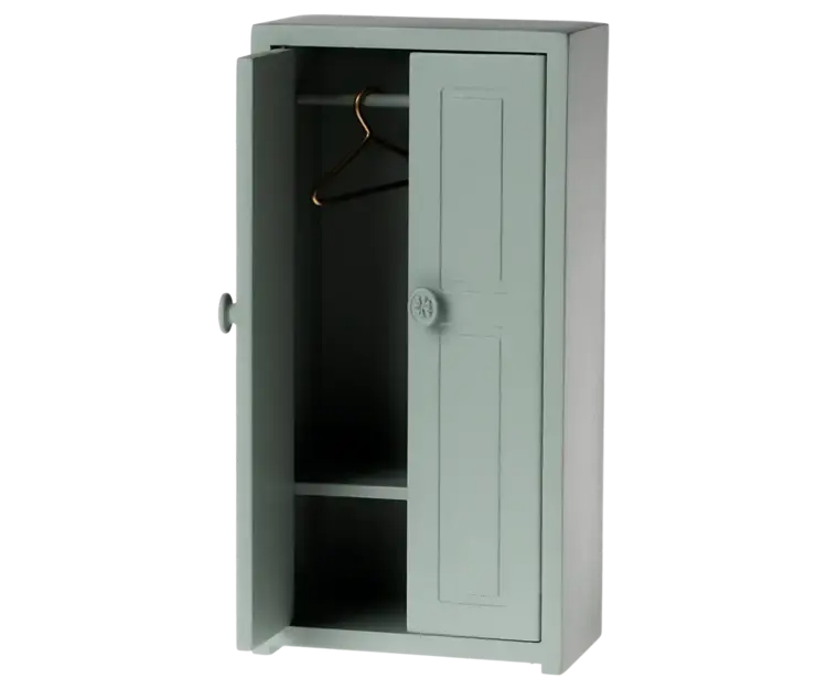 Maileg Closet, Mouse - Soft blue