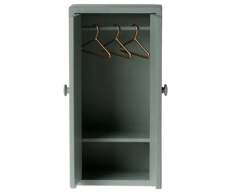 Maileg Closet, Mouse - Soft blue