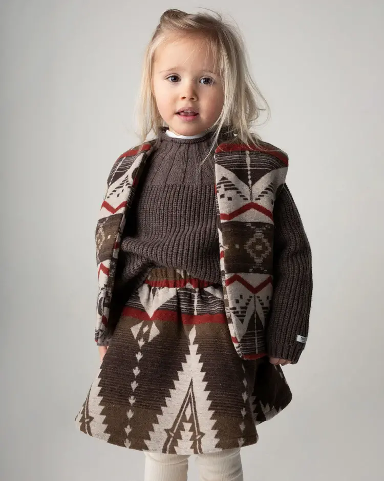 Donsje Amsterdam Ginys Gilet - Dusty Brown Melange