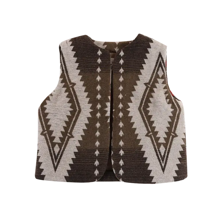 Donsje Amsterdam Ginys Gilet - Dusty Brown Melange