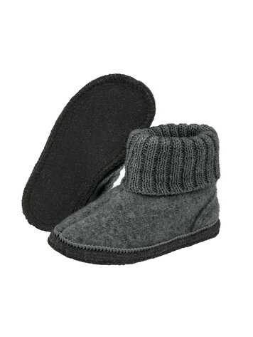 Huttelihut Slippers Wool - Medium Grey Melange
