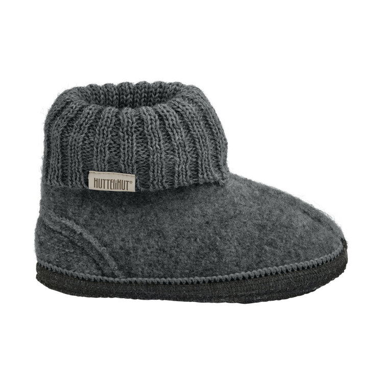 Huttelihut Slippers Wool - Medium Grey Melange