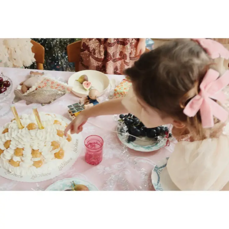 Konges Sløjd Set Van 2 Haarclips Met Strikjes - Peony Pink