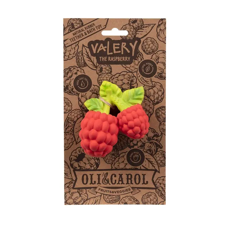 Oli & Carol Teether Valery The Raspberry