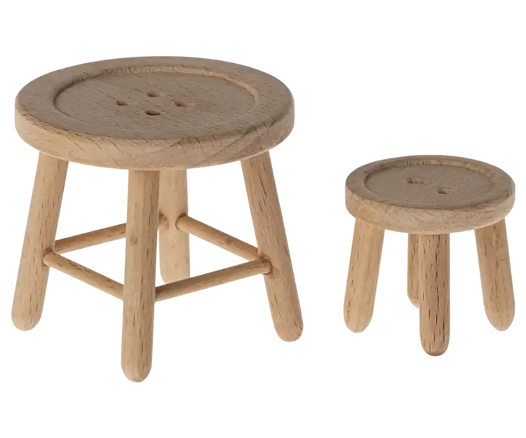 Maileg Table And Stool Set, Mouse