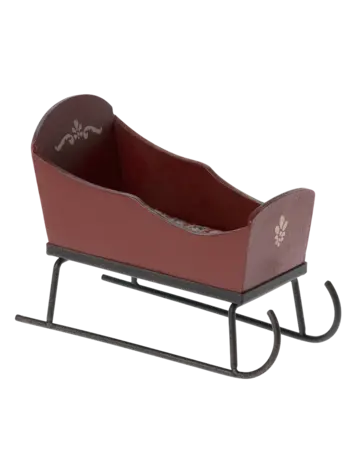 Maileg Sleigh, Mouse - Red