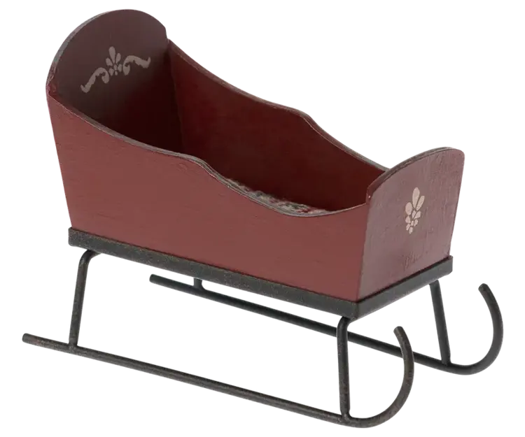 Maileg Sleigh, Mouse - Red