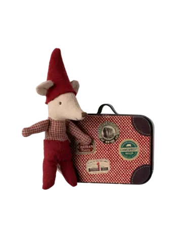 Maileg Christmas Mouse, Baby In Suitcase