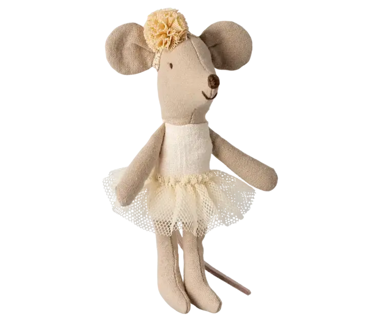 Maileg Ballerina mouse, Little sister - Off white