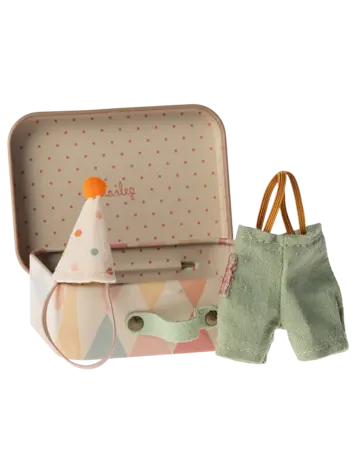 Maileg Clown Clothes In Suitcase, Little Brother Mouse