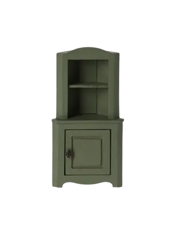 Maileg Corner Cabinet, Mouse - Dark Green