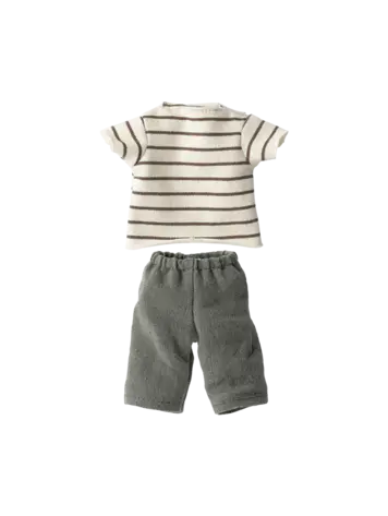 Maileg Striped Blouse And Pants, Size 2