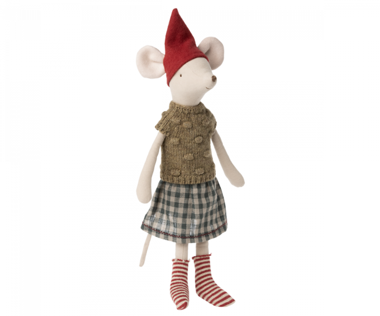 Maileg Christmas Clothes, Medium Mouse - Girl