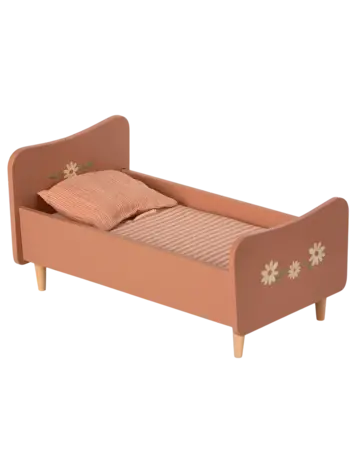 Maileg Wooden Bed, Mini - Rose