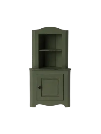 Maileg Miniature Corner Cabinet - Dark Green
