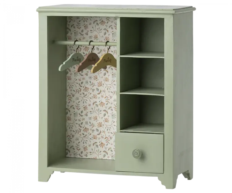Maileg Wardrobe, Large - Mint Green