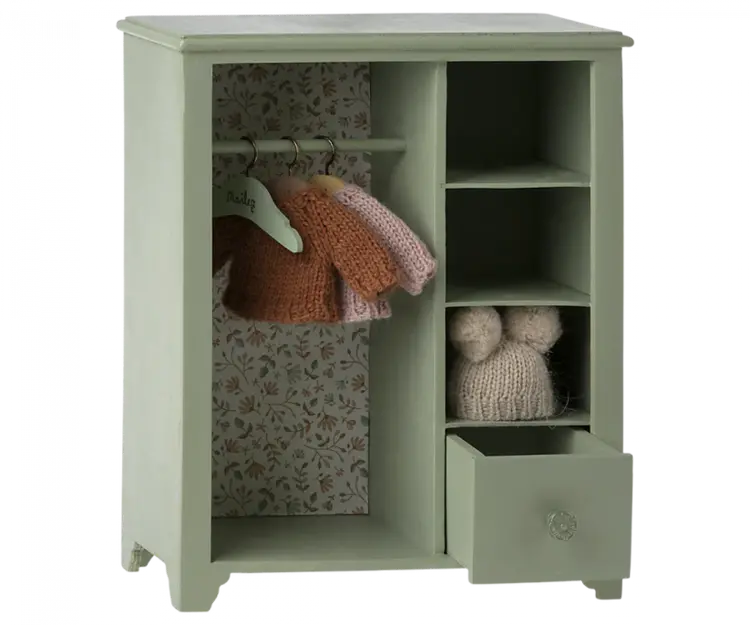 Maileg Wardrobe, Large - Mint Green