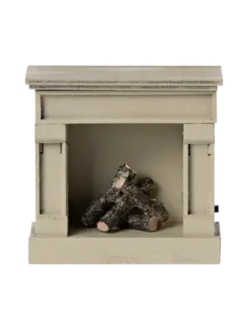 Maileg Fireplace, Mouse - Off white