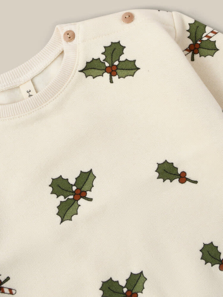 Organic Zoo Christmas Holly Sweatshirt