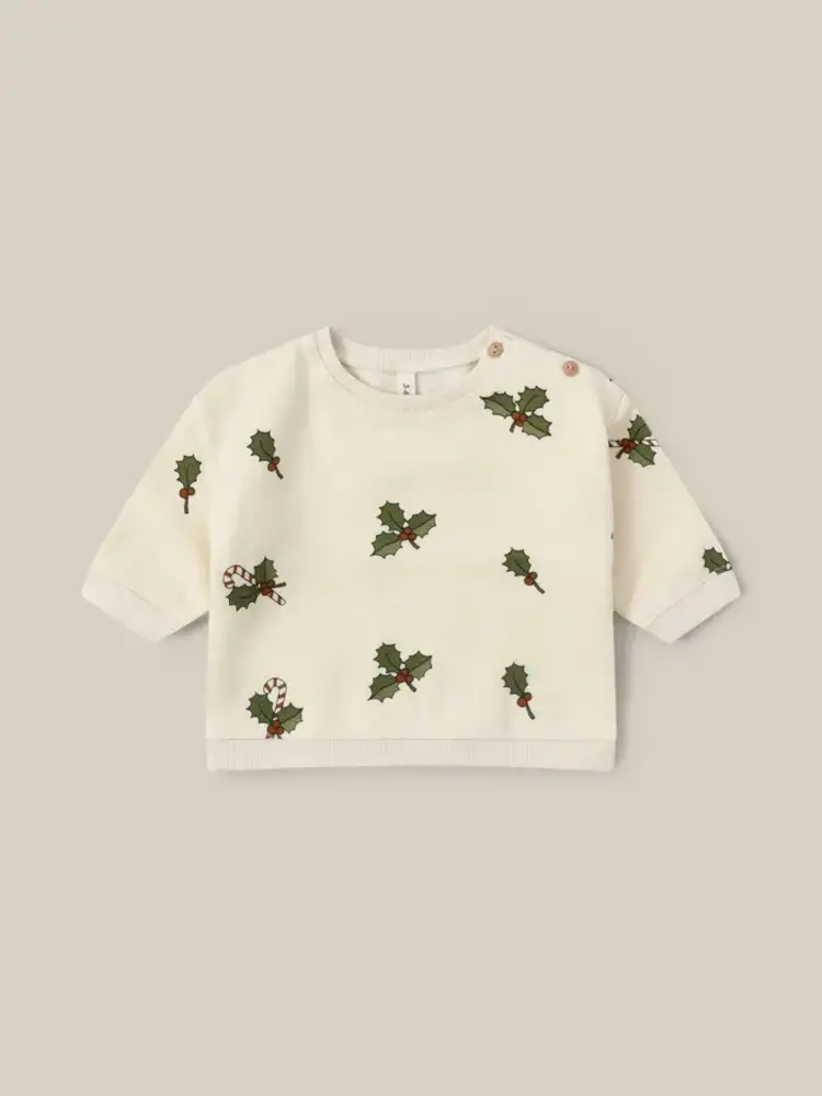 Organic Zoo Christmas Holly Sweatshirt