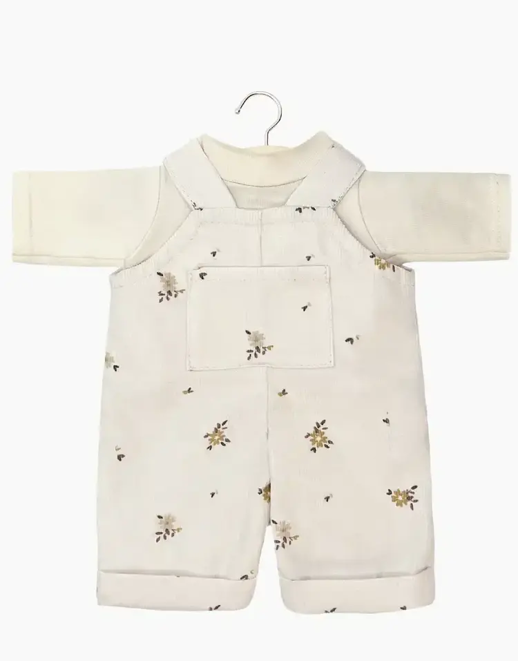 Minikane Antoinette Set, Ecru Jersey Ondershirt En Madeène Overall