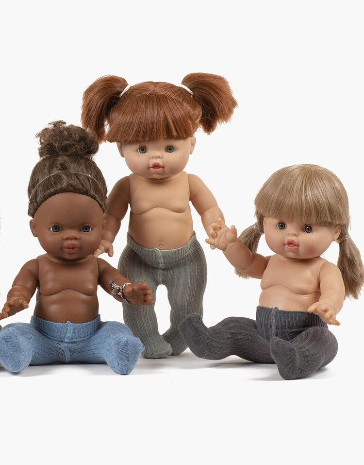 Minikane Minikane X Delage – Set van 2 zachte lams/taupe geruite maillots