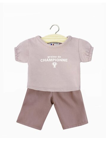 Minikane Minikane X Delage – Set Van T-shirt “Graine de Championne” en Roze Jeans