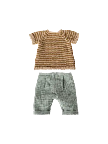 Maileg Knitted Shirt And Pants, Size 3