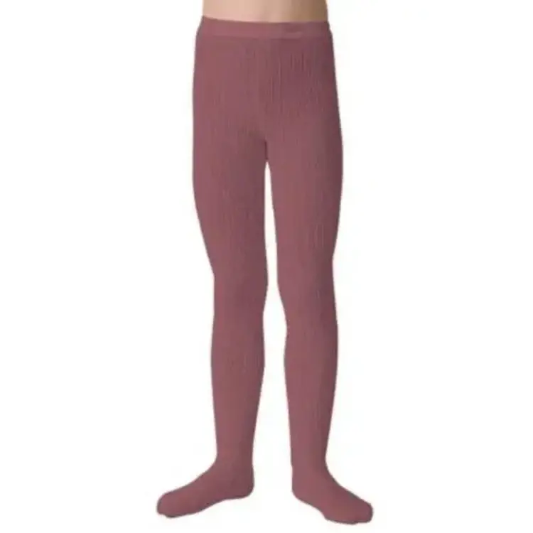 Collégien Louise Ribbed Tights - Raisin Rose