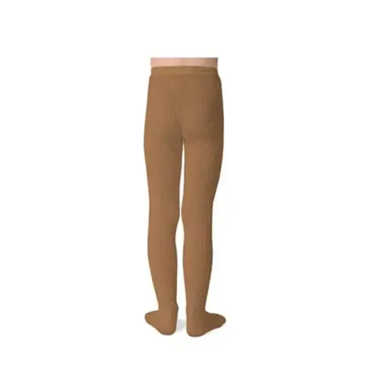 Collégien Louise Ribbed Tights - Caramel Au Beurre Salé