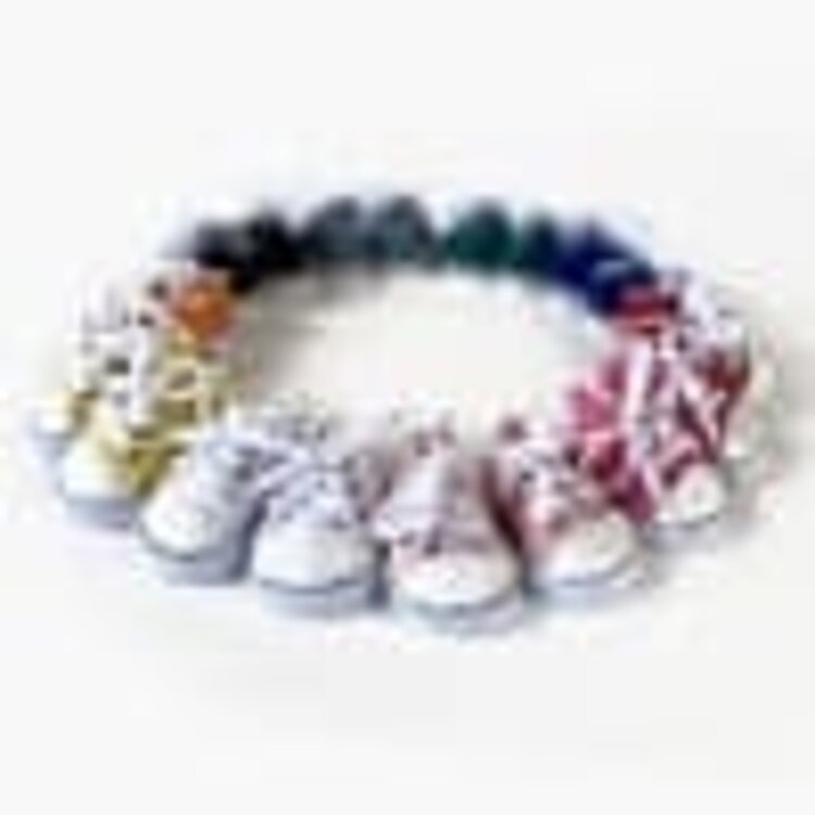 Minikane Doll Sneakers - Komvers Blanc Carreaux Rose/Vert