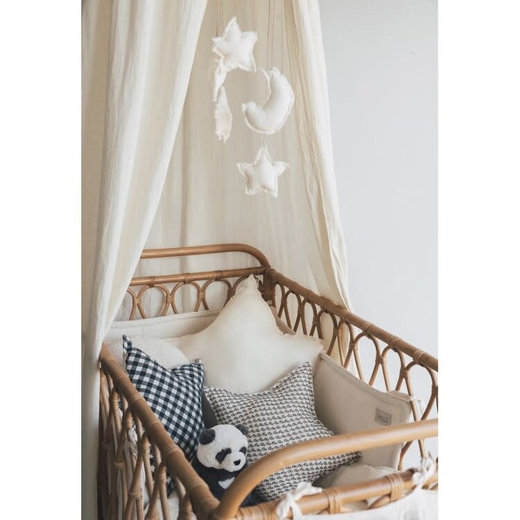 Babyshower Grote Ster Kussen - Ivory Powder