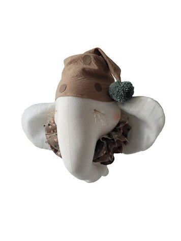 Love me Decoration Dierenhoofd Olifant - Deny Cream