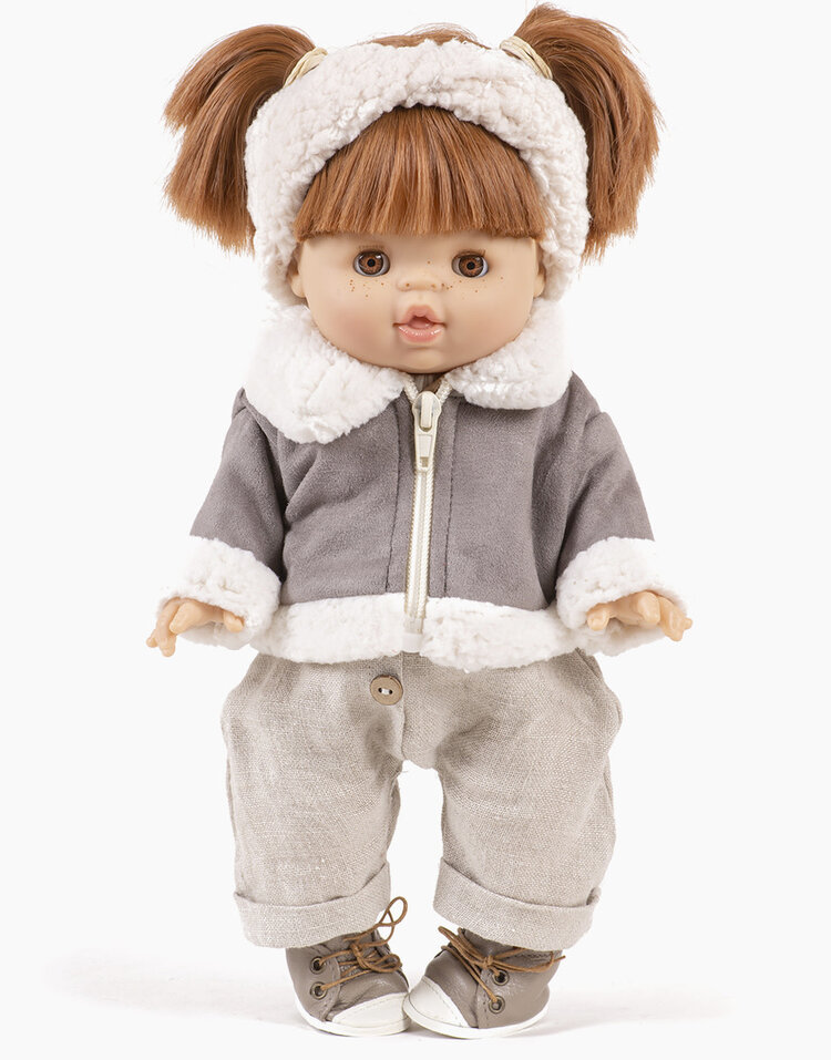 Minikane Margaret Poppen Jasje Van Taupe Imitatiesuède