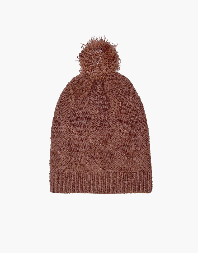 Minikane Barry Caramel Marl Knit Hat