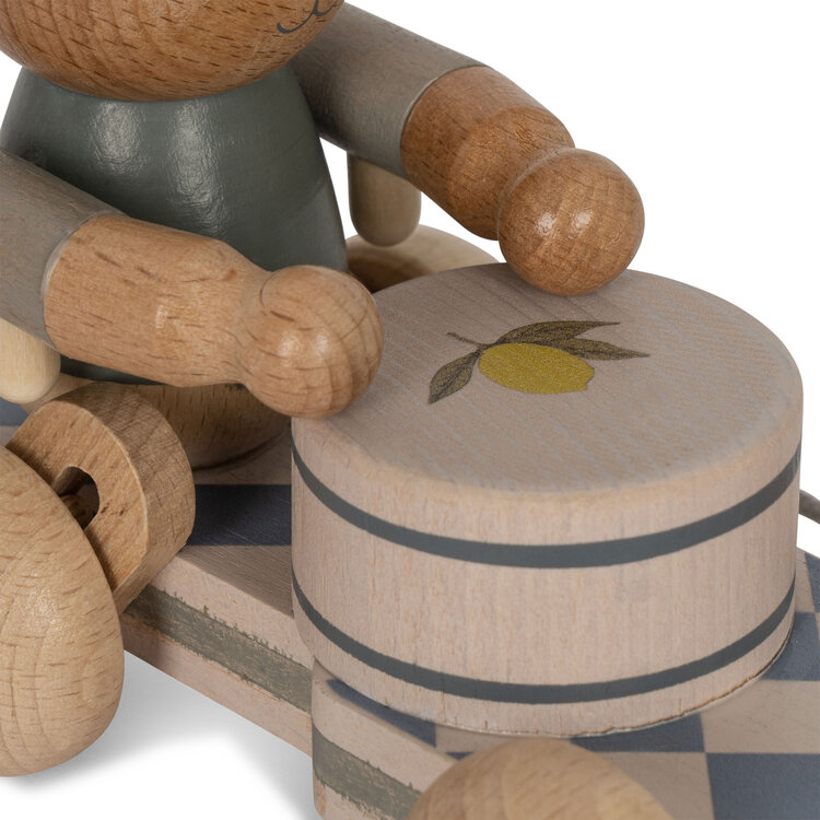 Konges Sløjd Wooden Pull Bear Music - Arc En Ciel Blue