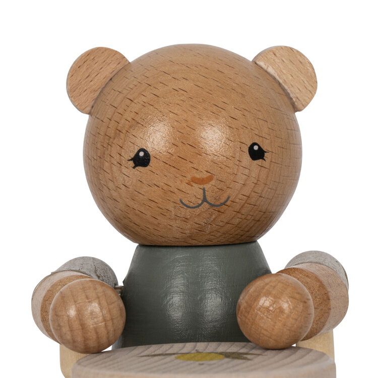 Konges Sløjd Wooden Pull Bear Music - Arc En Ciel Blue