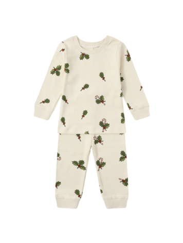 Organic Zoo Christmas Holly Pyjamas
