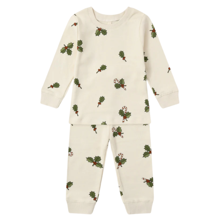 Organic Zoo Christmas Holly Pyjamas