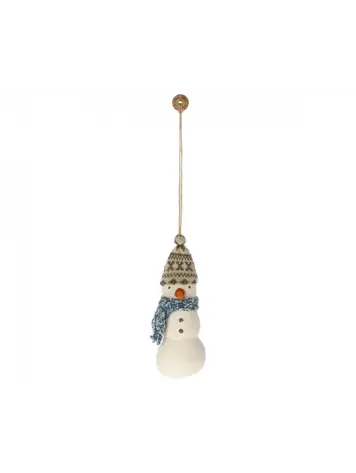 Maileg Snowman Ornament - Blue