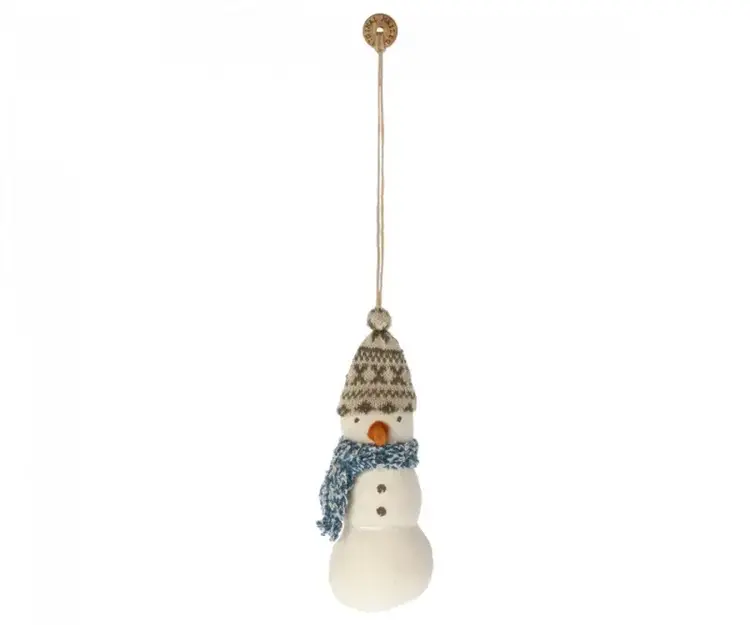 Maileg Snowman Ornament - Blue