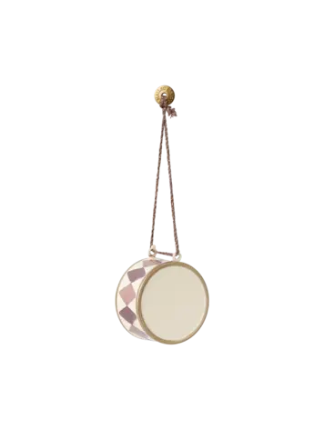 Maileg Metal Ornament, Large Drum - Light Purple
